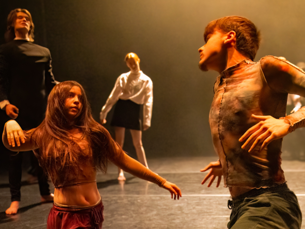 Dancers circle each other, Image credit: Infinite Blue Designs, 2024 Dancers circle each other, Image credit: Infinite Blue Designs, 2024